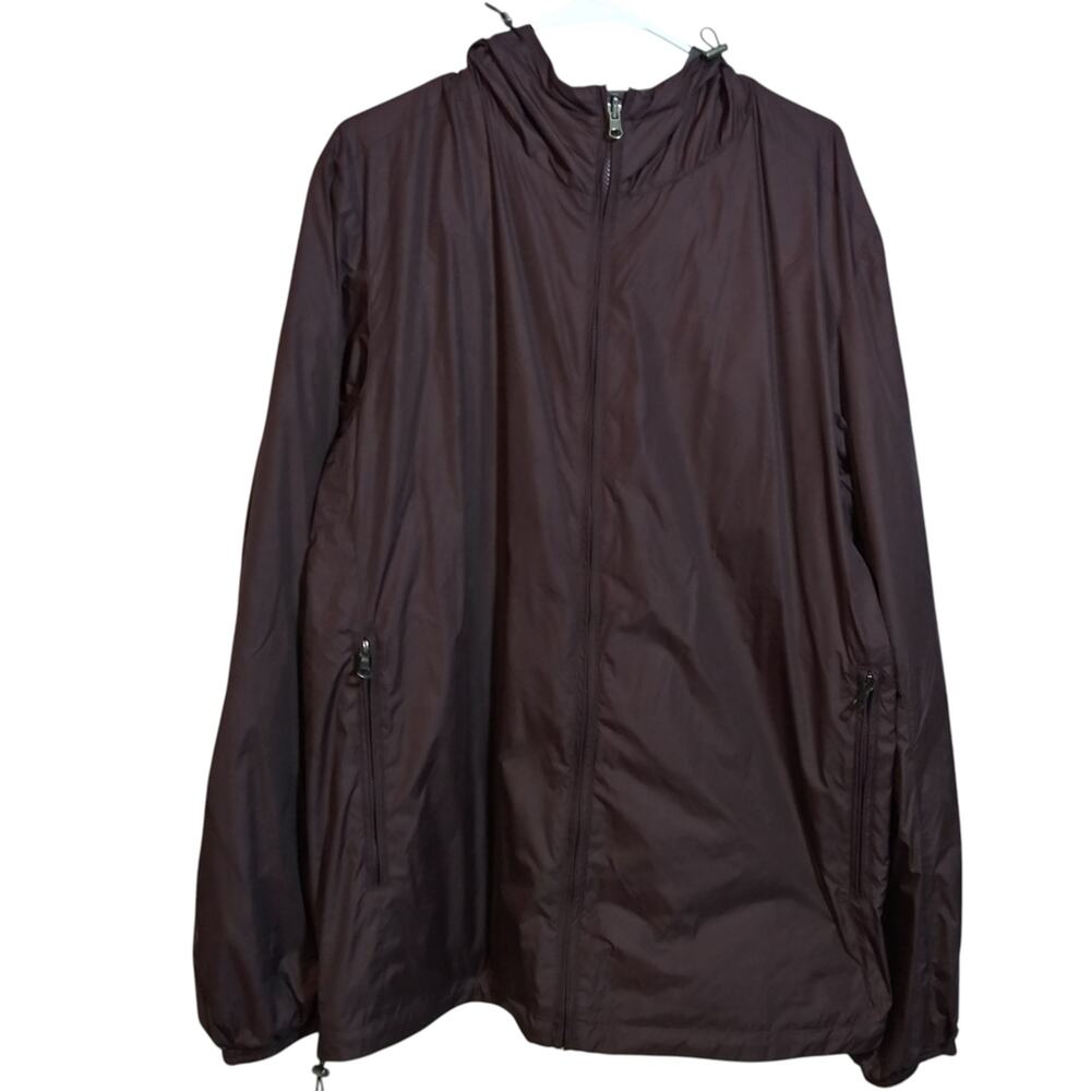 Uniqlo Men's Reversible Parka Jacket Burgundy Gray Size XL